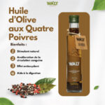 Bouteille de 250 ml de Huile d'Olive Aromatisée Aux Quartes Poivres – Image 2