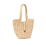 Sac fashion épaule italienne design vintage en tresses croisée évasé nature en fibre de palmier naturelle