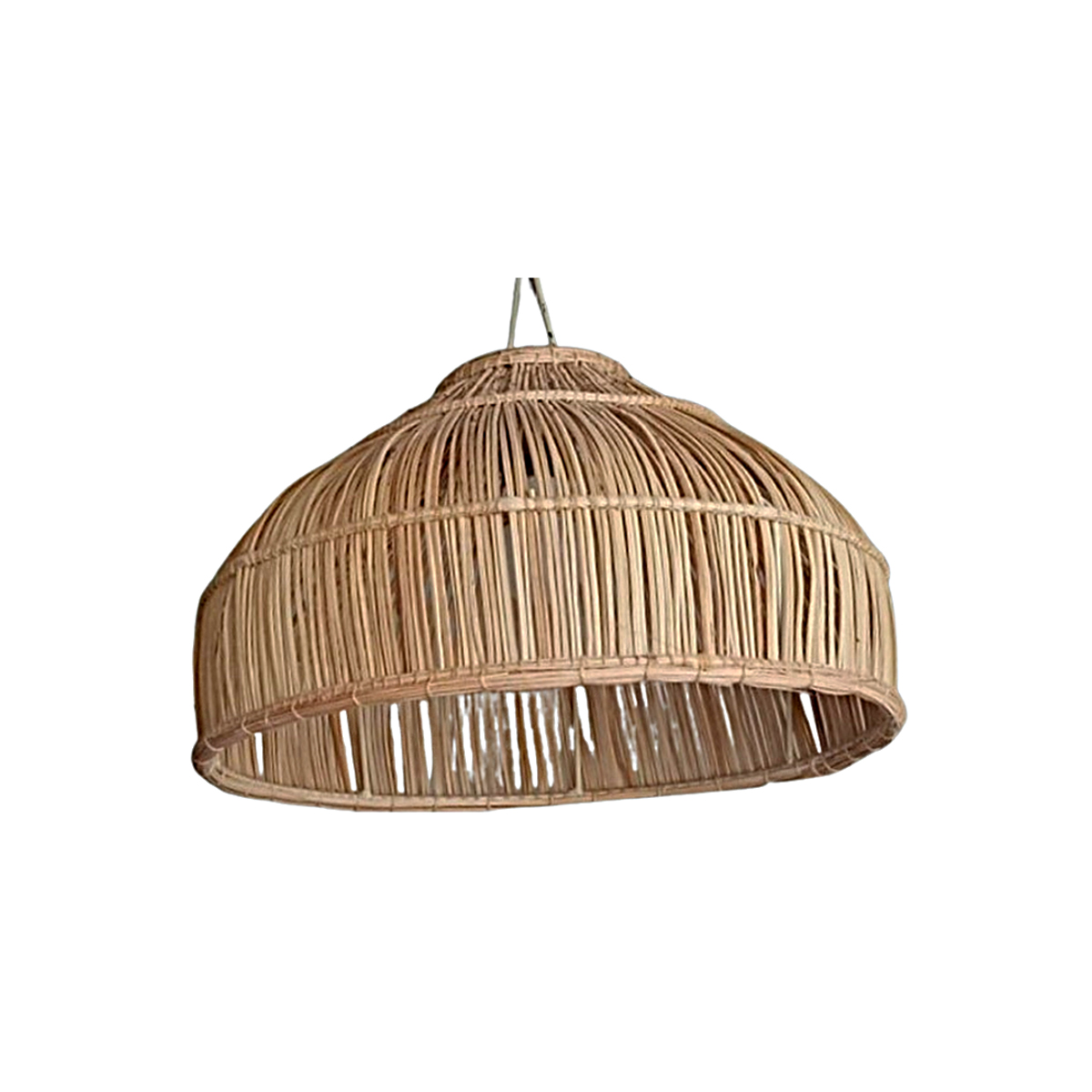picture 2 Abat-jour Drina Naturel suspension luminaire design Coche Large fait main en fibre de palmier GM – Image 1