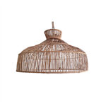 Abat-jour Drina Naturel suspension luminaire design CLOCHE LARGE CLASSIQUE fait main en fibre de palmier GM