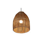 Abat-jour Drina Naturel ajouré suspension luminaire design Cloche fait main en fibre de palmier PM