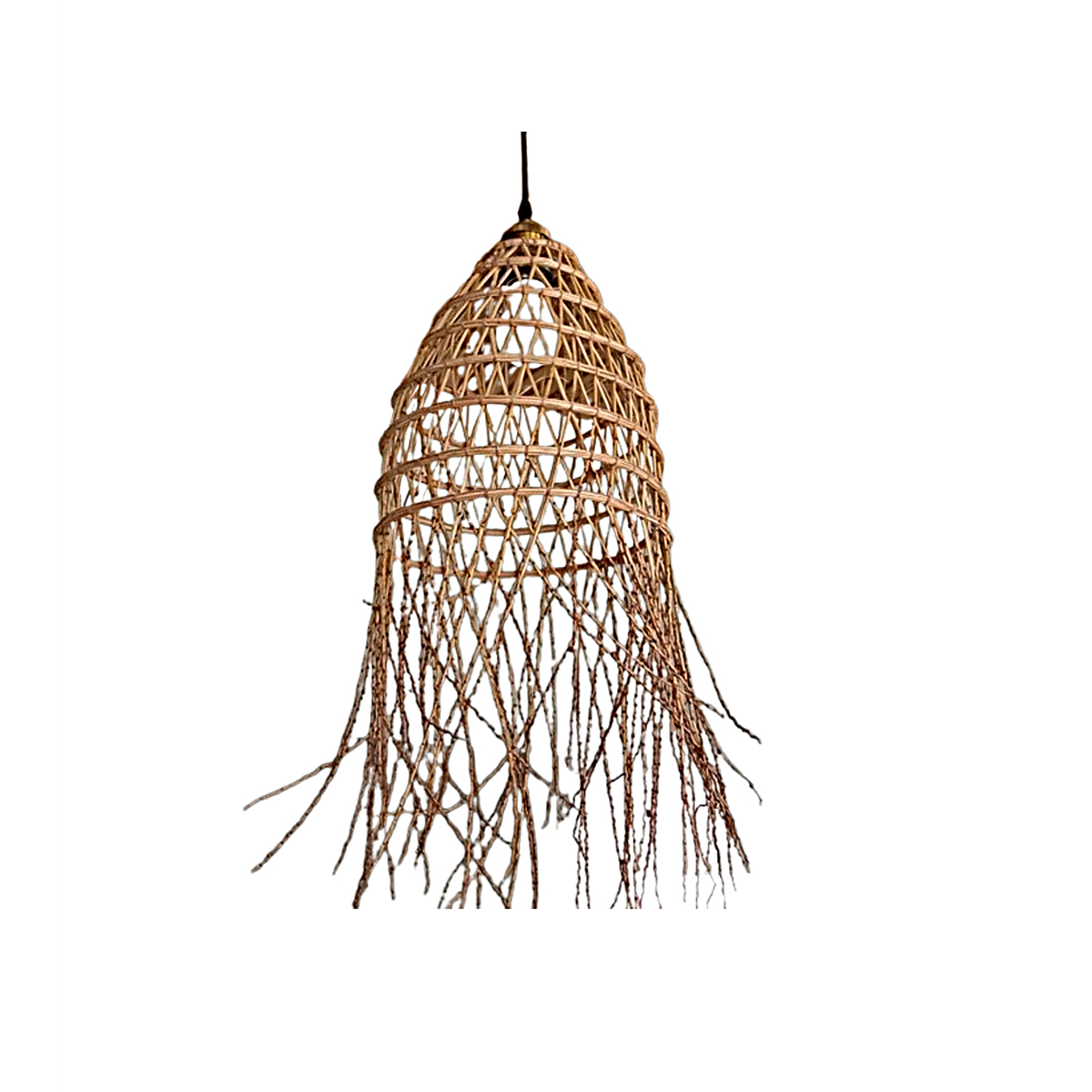 picture 8 Abat-jour Drina Naturel suspension luminaire design Drina Original fait main en fibre de palmier GM – Image 1