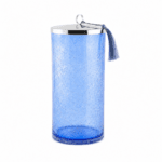 Boite cylindrique Boite de Rangement haut de gamme en verre soufflé craquelé fait à la main GM