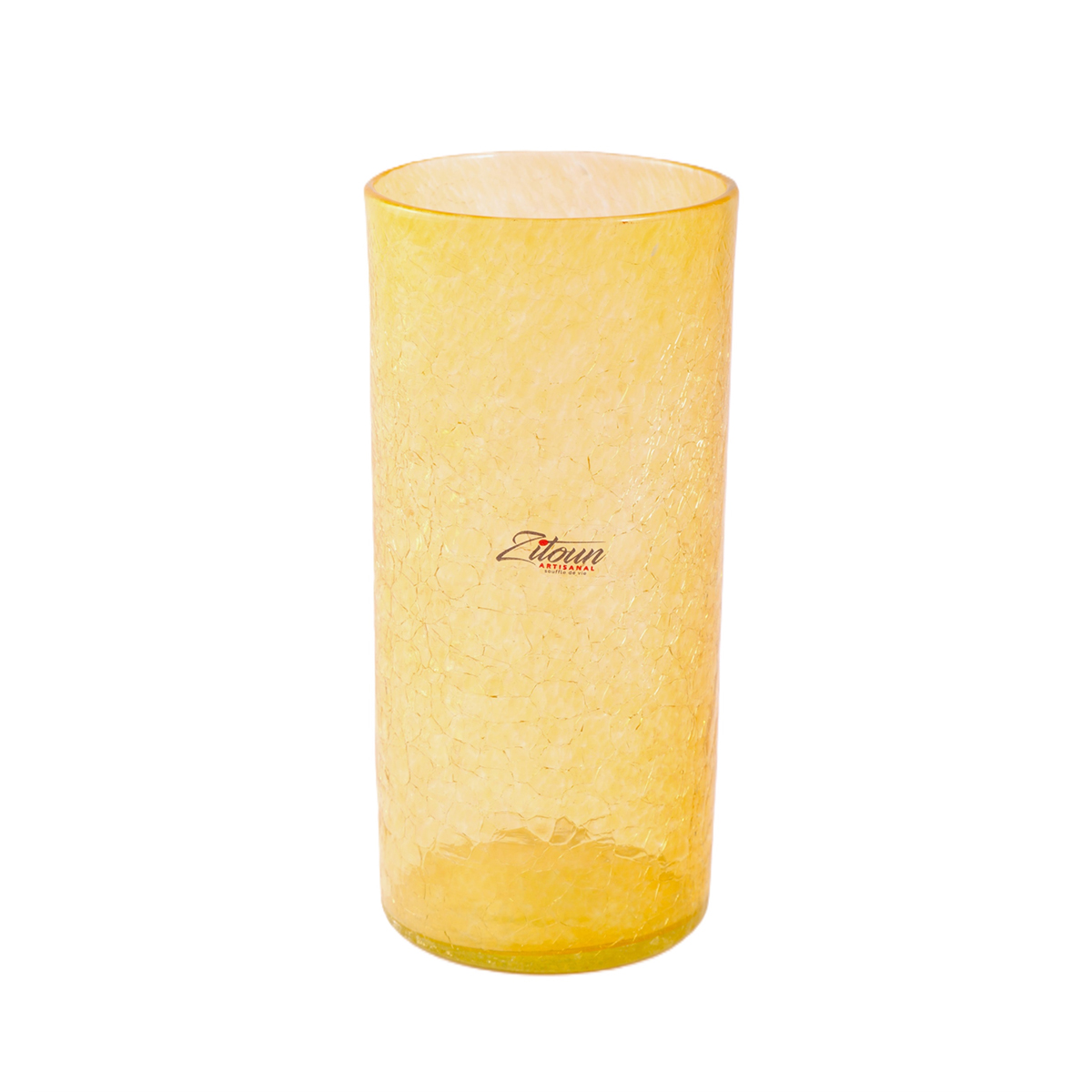 MAZ 9017 Vase cylindrique artistique et lanterne cylindrique en haut de gamme en verre soufflé craquelé PM – Image 1