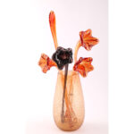 Vase artistique et lanterne ovale classique en haut de gamme en verre soufflé craquelé PM – Image 3