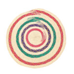 Paillasson Tapis d'entrée rond tressé à la main en fibre de palmier design escargot