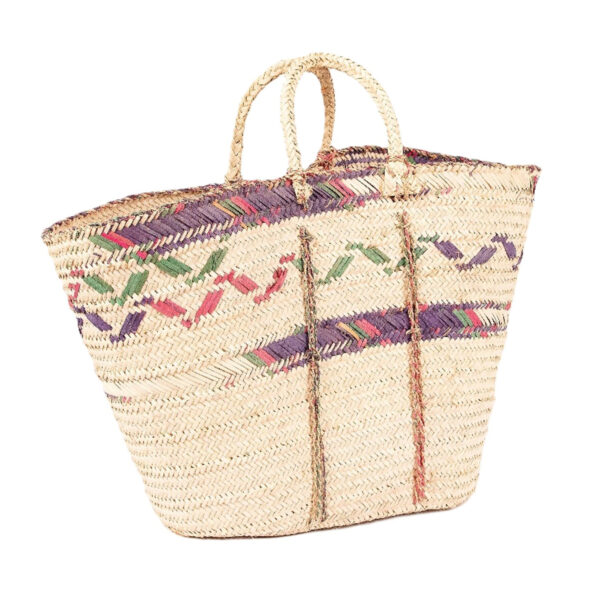 For Seasons Bag – Grande Sac de courses en fibre de palmier naturelle tour renforcée