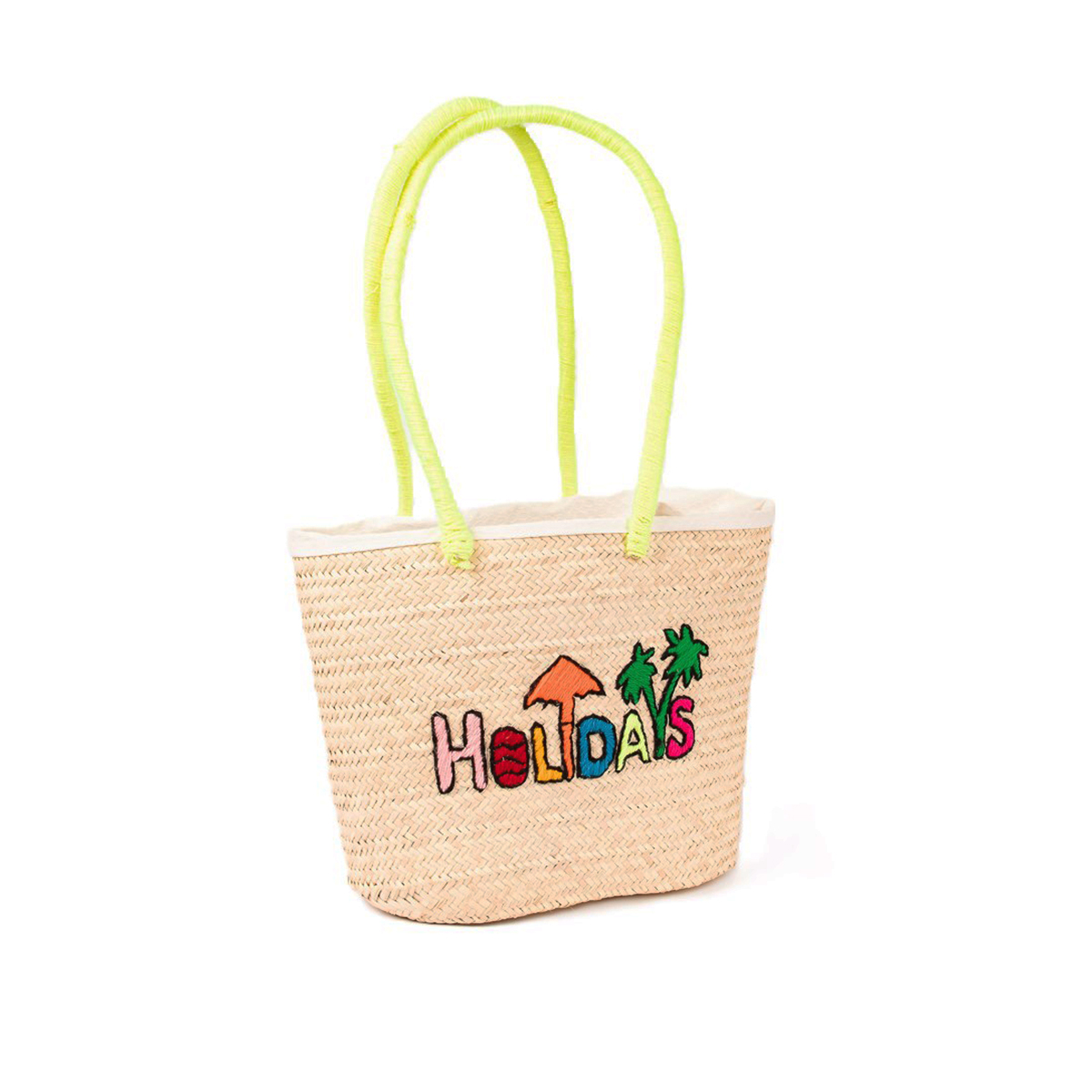 MHN 5189 Sac polyvalente épaule italienne design Holliday en fibre de palmier naturelle – Image 1