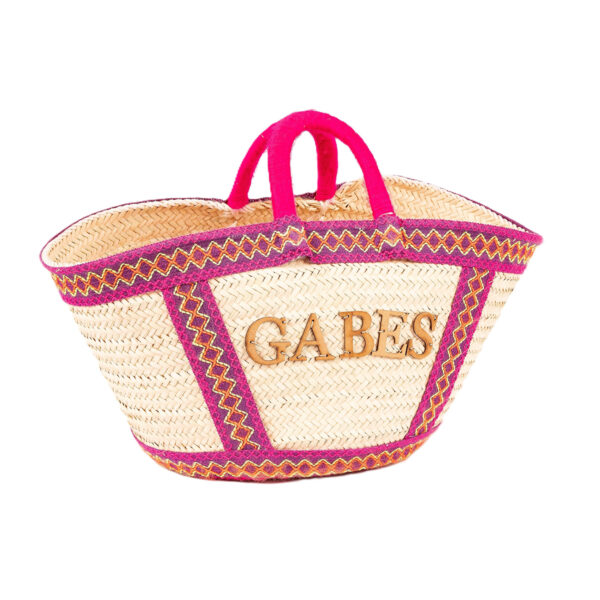 City Bag - Sac de courses motif Gabés en fibre de palmier naturelle