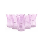 Ensemble de 6 verres à the Türk en verre soufflé craquelé design vintage