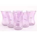 Ensemble de 6 verres à the Türk en verre soufflé craquelé design vintage – Image 3