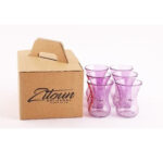 Ensemble de 6 verres à the Türk en verre soufflé craquelé design vintage – Image 4