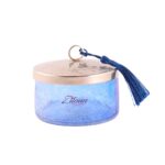 Boite cylindrique Boite de Rangement haut de gamme en verre soufflé craquelé fait à la main PM