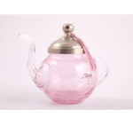 Théière MM rustique en verre soufflé craquelé  design arabesque fait à la main – Image 3