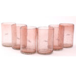 Ensemble de 6  Verres à thé en verre soufflé craquelé  design classique – Image 4