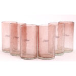 Ensemble de 6  Verres à thé en verre soufflé craquelé  design classique – Image 3