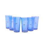 Ensemble de 6 verres maxi drink évasé en verre soufflé craquelé  design classique