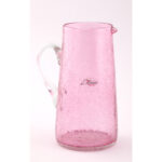 Assortiments de pichet et de 6 verres maxi drink en verre soufflé craquelé  design classique fait à la main – Image 4