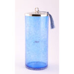 Boite cylindrique Boite de Rangement haut de gamme en verre soufflé craquelé fait à la main GM – Image 3