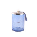 Boite cylindrique Boite de Rangement haut de gamme en verre soufflé craquelé fait à la main PM