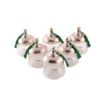 Coffret de 6 verrines rustique GM en verre soufflé craquelé fait à la main