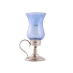 Bougeoir orientale artistique  haut de gamme en verre soufflé craquelé fait main