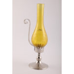 Bougeoir Gueza artistique Classique  haut de gamme en verre soufflé craquelé fait main – Image 3
