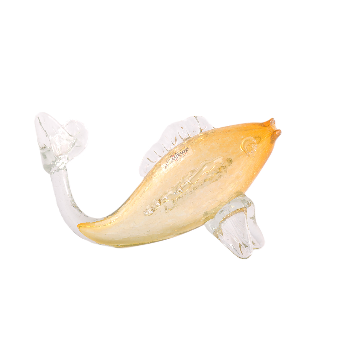 MZA 9030.JPG Poisson décoratif artistique en haut de gamme en verre soufflé PM – Image 1