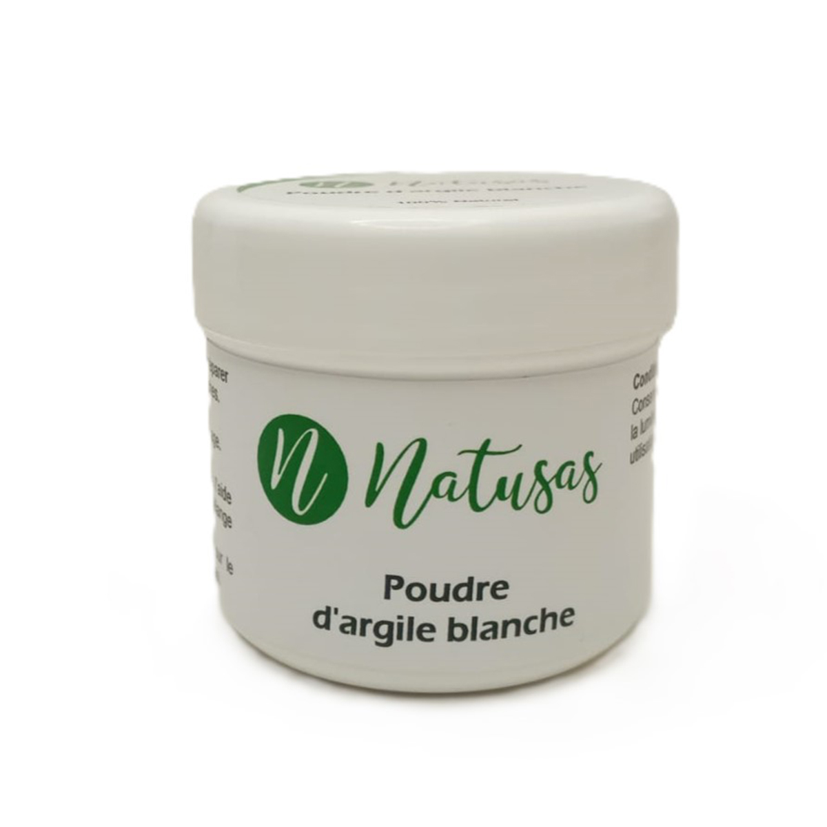 NAM 9031 NATUSAS LABO - Cosmétiques Naturels - Poudres d’argile Blanche 50 g – Image 1