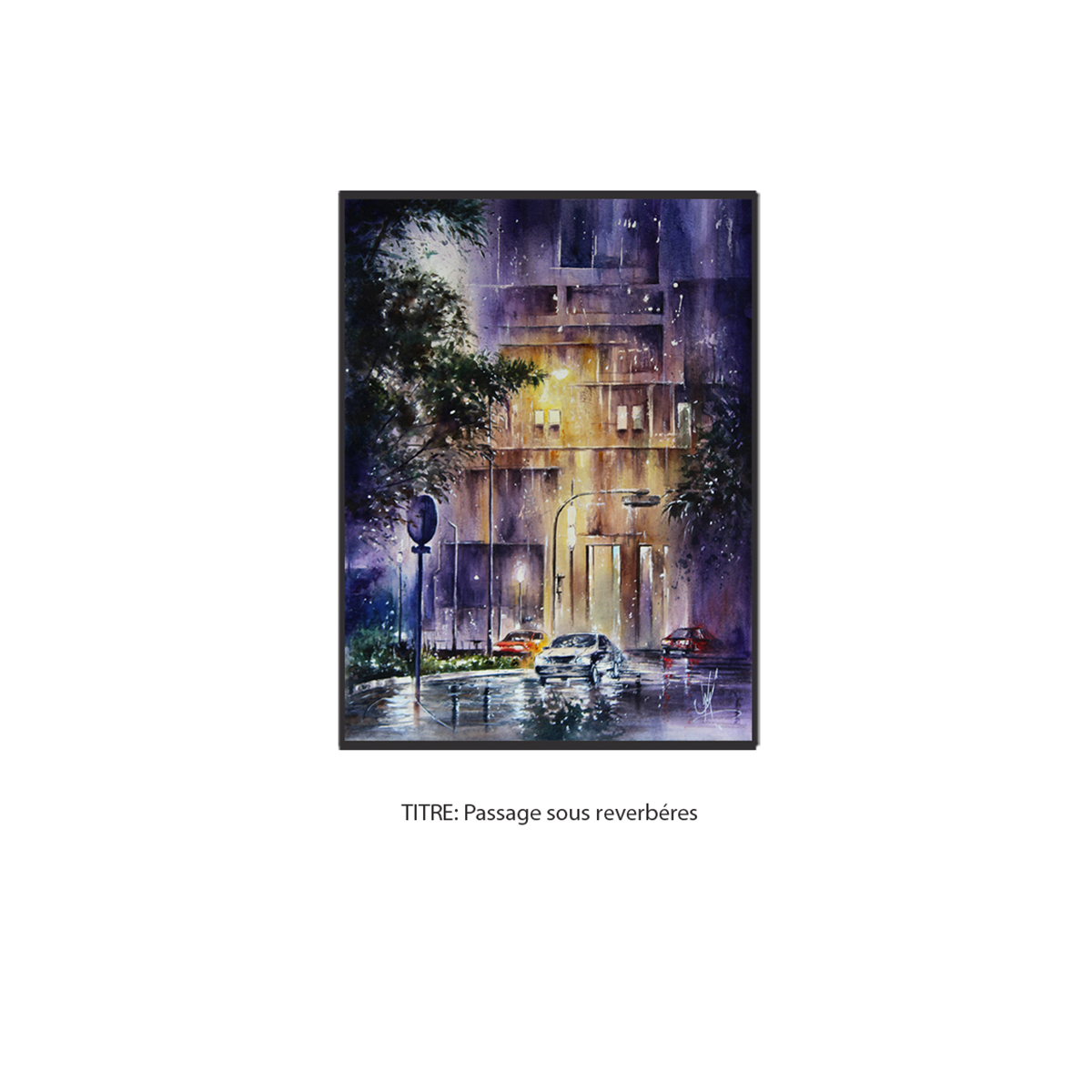 WWW 1348 Peintures sélectionnées par nos créateurs – Passage sous réverbères – Image 1