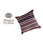 Coussin carré haut de gamme en tissu coton wax de qualité supérieure coloré – Image 3