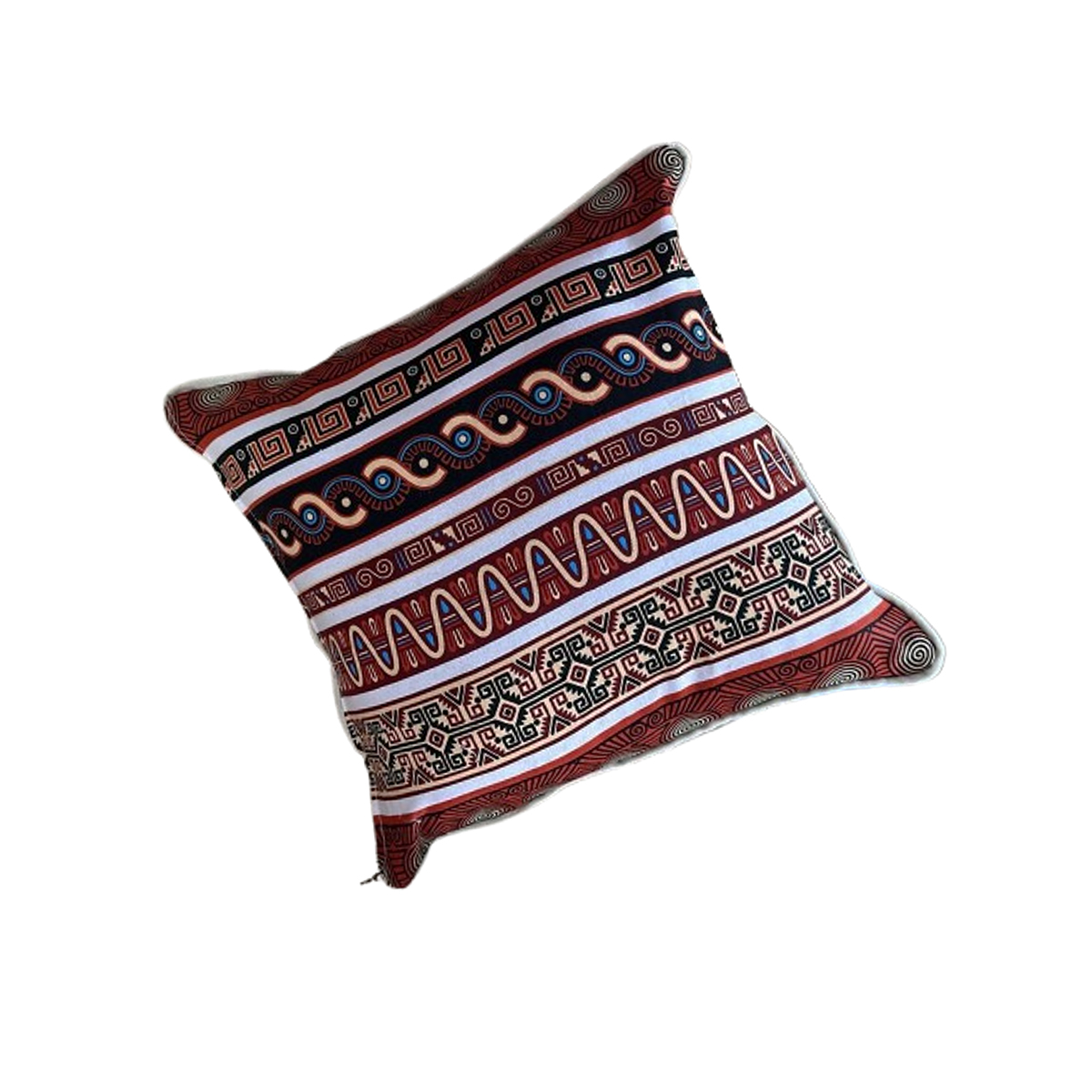 OCS 6011 Coussin carré haut de gamme en tissu coton wax de qualité supérieure coloré – Image 1