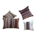 Coussin carré haut de gamme en tissu coton wax de qualité supérieure fond en blanc – Image 2