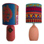 Lampe à poser abat-jour de haute gamme en wax pied en céramique de style vintage en de la Collection Retro Art N°131 – Image 2