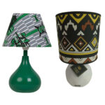 Lampe à poser abat-jour de haute gamme en wax pied en céramique de style vintage en de la Collection Retro Art N°132 – Image 2