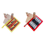 Housse ordinateur portable 13 pouces originale en tissu coton wax habillage en cuir véritable N° 22 – Image 2