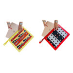 Housse ordinateur portable 13 pouces originale en tissu coton wax habillage en cuir véritable N° 23 – Image 2
