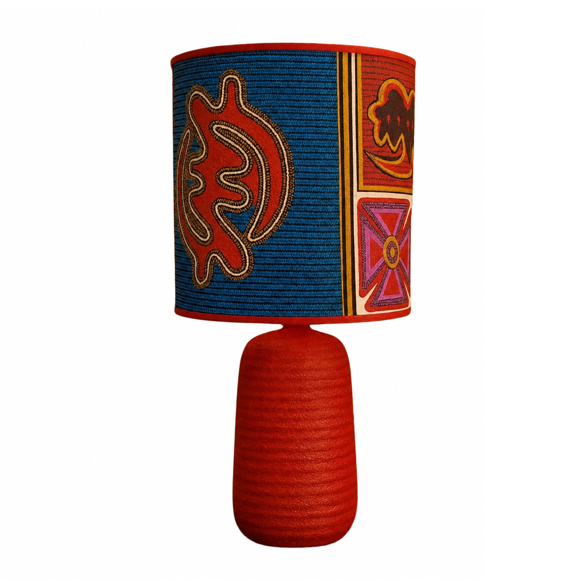 OCS8 Lampe à poser abat-jour de haute gamme en wax pied en céramique de style vintage en de la Collection Retro Art N°131 – Image 1