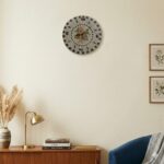 Horloge murale ronde en mosaïque haut de gamme motif Poissons BYK 1023 – Image 2