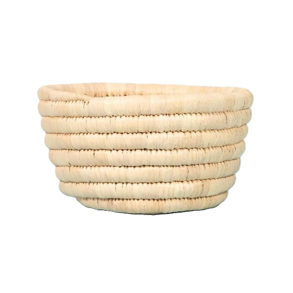 ARZ 1313 Corbeilles multifonctionnelles rondes faites à la main en fibre de palmier naturelle en couleur nature – Image 1