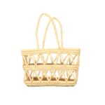 Sac de courses – Coffin - Panier ajouré tressé à la main en fibre de palmier naturelle
