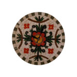 Horloge murale ronde en mosaïque romaine fait à la main haut de gamme motif Florale de la collection Art Murale