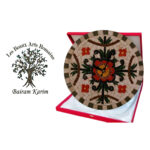 Horloge murale ronde en mosaïque romaine fait à la main haut de gamme motif Florale de la collection Art Murale – Image 2