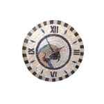 Horloge murale ronde en mosaïque romaine fait à la main haut de gamme motif Le perroquet 1 de la collection Art Murale