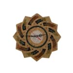 Horloge murale ronde en mosaïque romaine fait à la main haut de gamme motif Arabesque 1 de la collection Art Murale