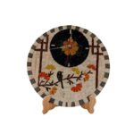 Horloge murale ronde en mosaïque romaine fait à la main haut de gamme motif Oiseaux 1 de la collection Art Murale – Image 3