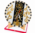 Horloge murale ronde en mosaïque romaine fait à la main haut de gamme motif Arabesque 2 de la collection Art Murale – Image 3