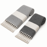 2 fouta en coton - Diamond en Gris et Gris anthracite PTZ 4011 – Image 2