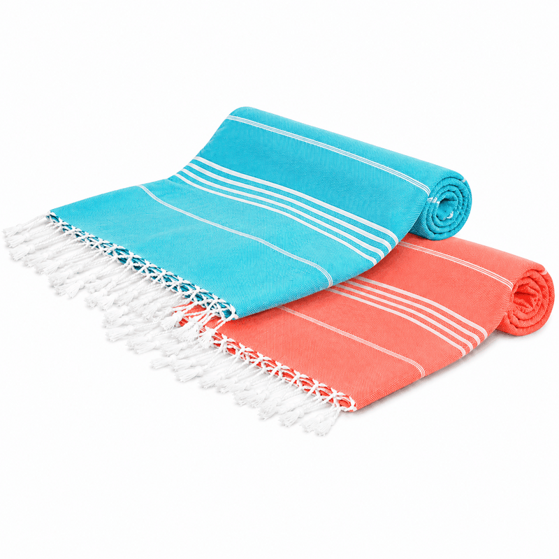 Fouta Bali traditionnelle En Jade et Corail 2 Serviette Fouta Bali traditionnelle En Jade et Corail PTZ 2014 – Image 1