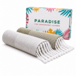 Set de 2 Serviette en coton - Fouta nid d'abeille  XL En Gris et Vert kaki PTZ 3011 – Image 2